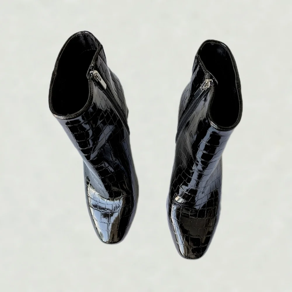 Eloquii Lexa Faux Patent Croc Leather 3